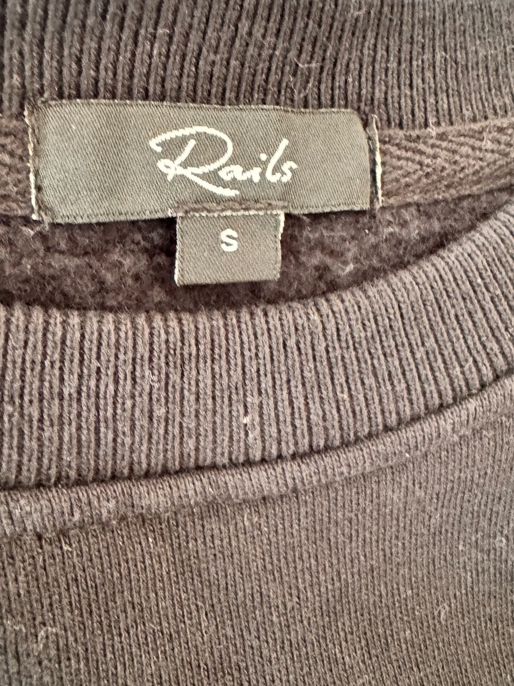 Rails Black Champagne Embroidery Sweatshirt Women’s Small - Picture 6 of 9